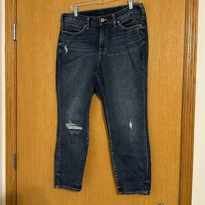 Silver Cropped Denim size 16